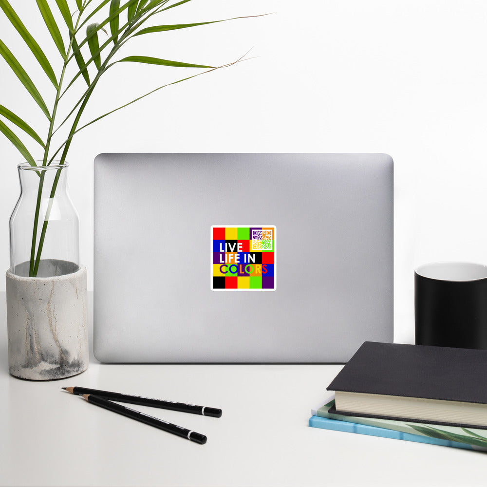 Live Life In Colors - Bubble-free stickers
